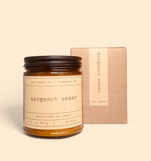 Bergamot Cedar Soy Candle