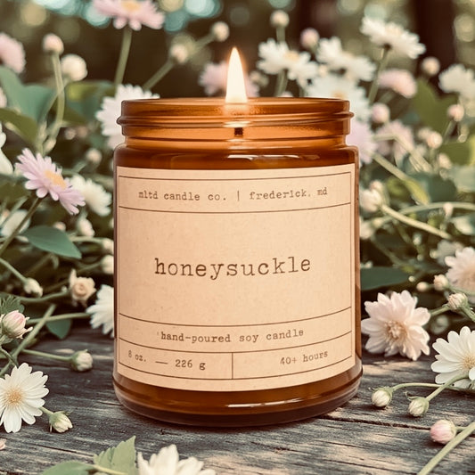 Honeysuckle Soy Candle: Honeysuckle, Jasmine Scent