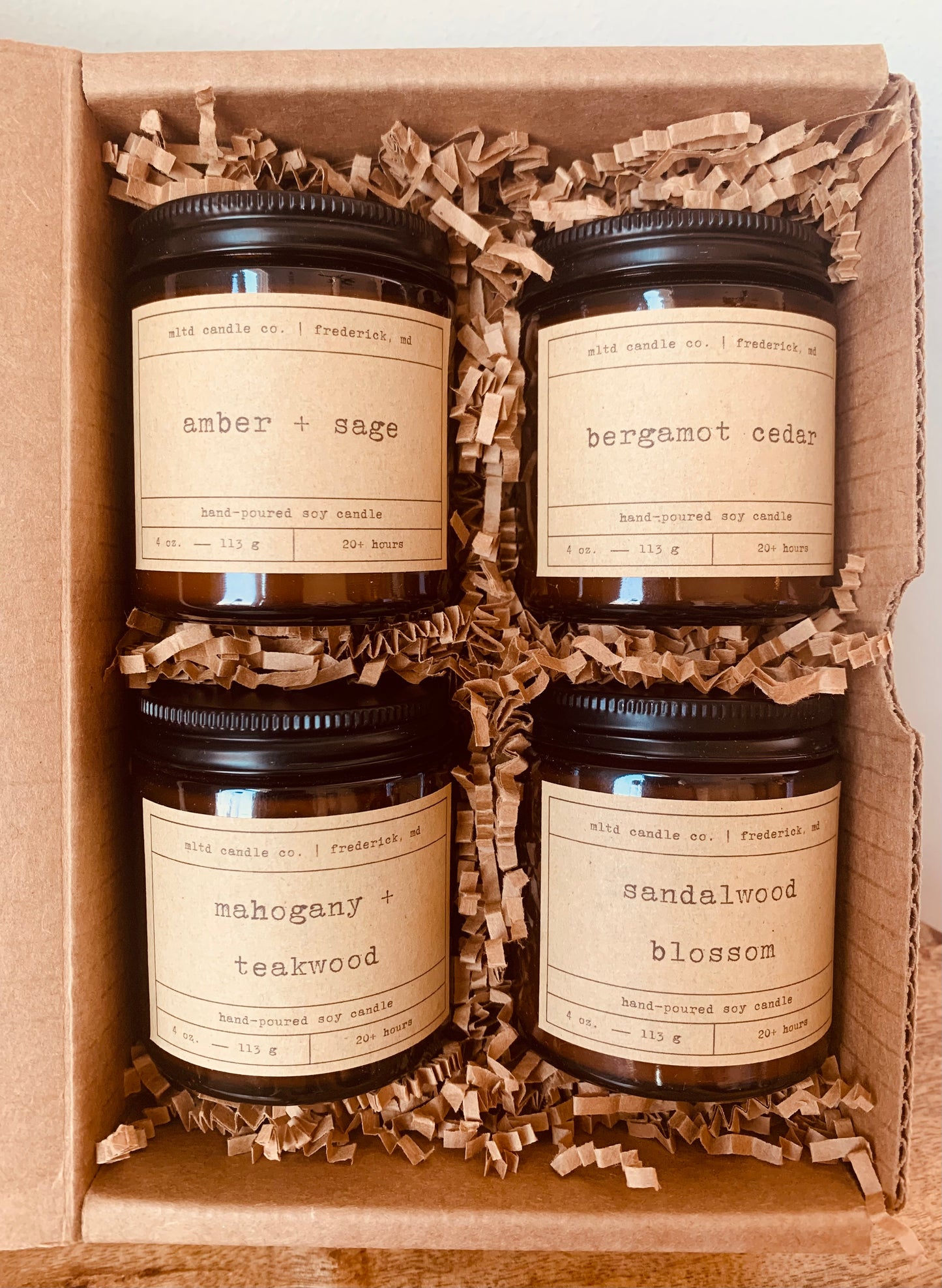 Warm and Woodsy Sampler Pack - Masculine Candles Set