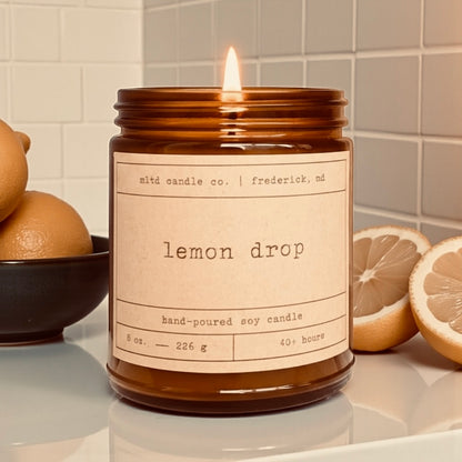 Lemon Drop Soy Candle: Juicy Lemon and Sugar Crystals Scent