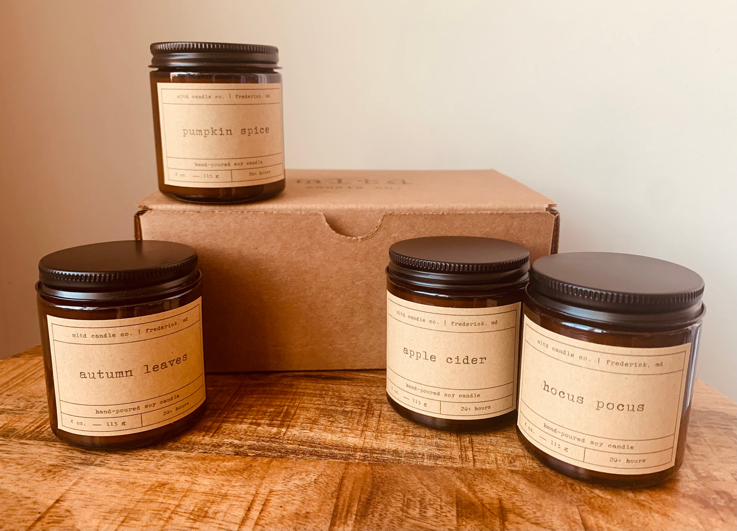 Fall Candle Sampler Pack - Hand-Poured Soy Candles Gift Set