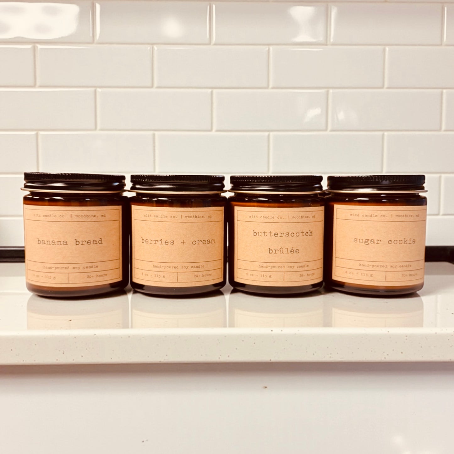 Bakery Scented Soy Candle Sampler Pack | Handmade, Dye-Free