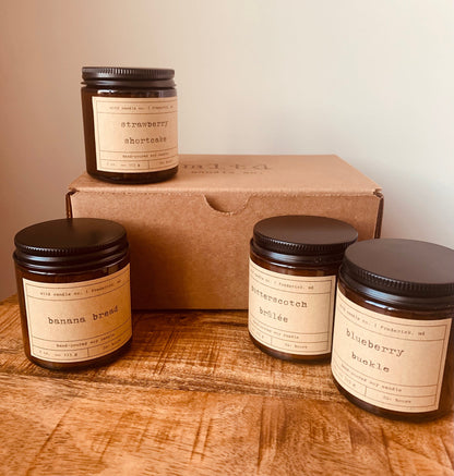 Bakery Candle Sampler Pack | Pastry Candle | Soy Candle | Scented Candle | Handmade | Dye Free