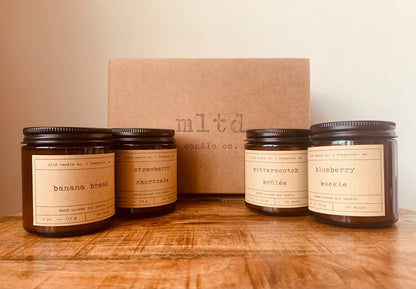 Bakery Candle Sampler Pack | Pastry Candle | Soy Candle | Scented Candle | Handmade | Dye Free