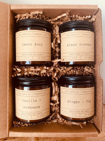 Candle Sampler Pack: Scented Soy Candle Gift Set