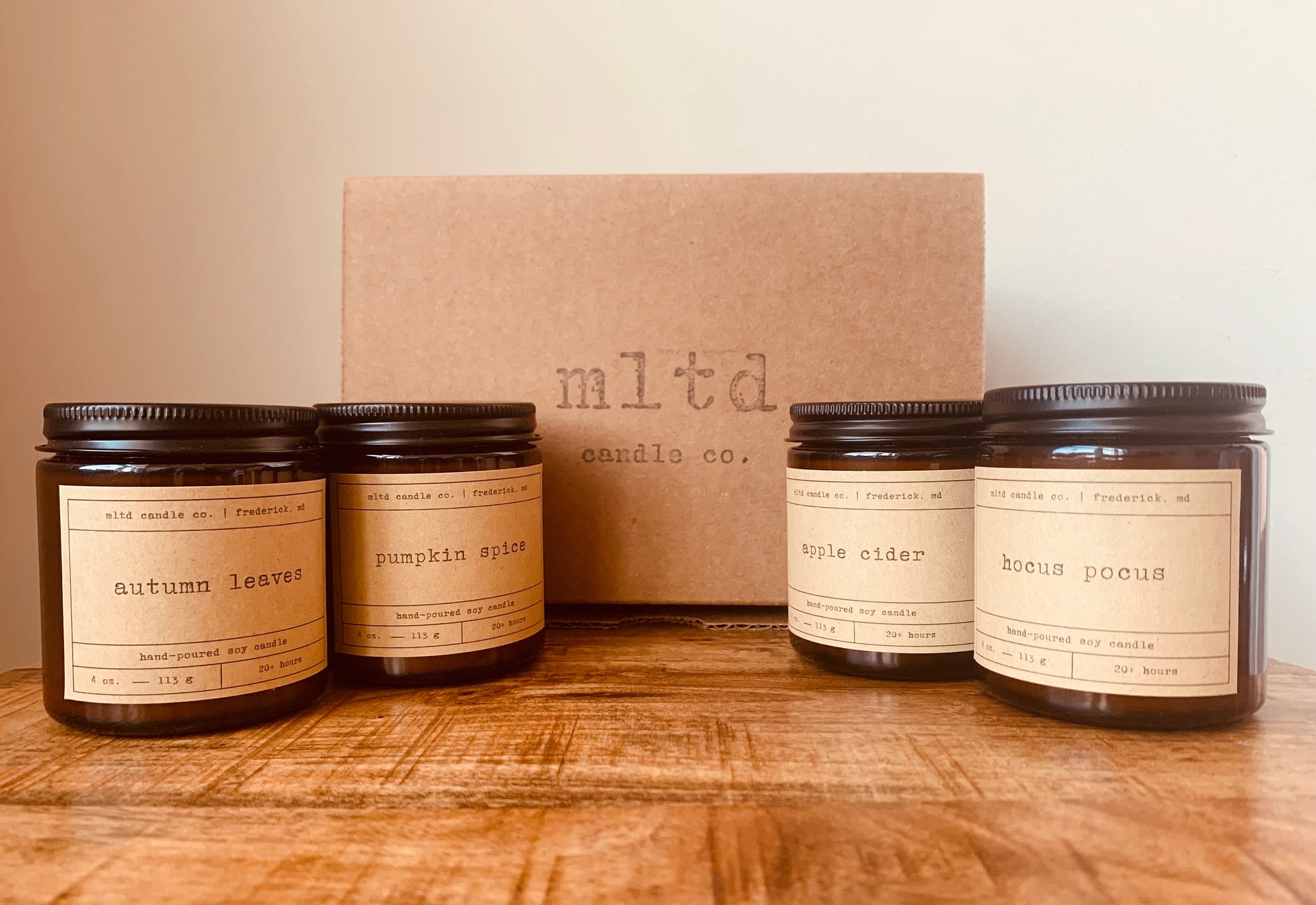 Fall Candle Sampler Pack: Autumn Scented Soy Candle Gift Set