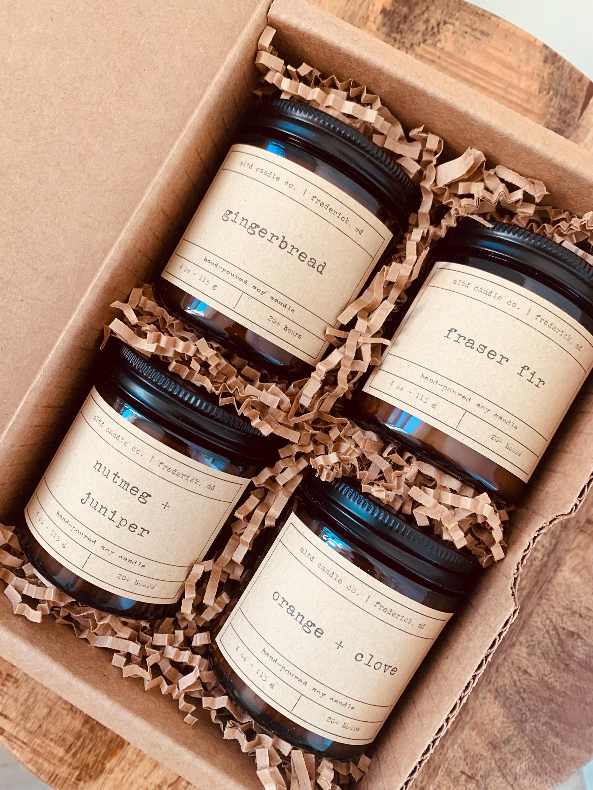 Holiday Candle Sampler Pack: Christmas Scented Soy Candle Gift Set