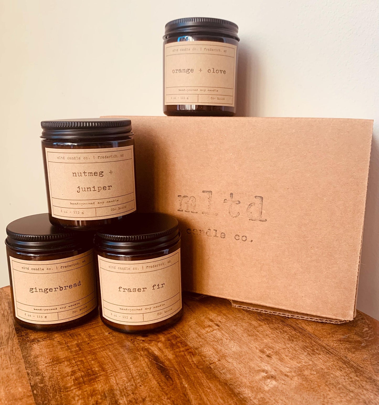 Holiday Candle Sampler Pack: Christmas Scented Soy Candle Gift Set