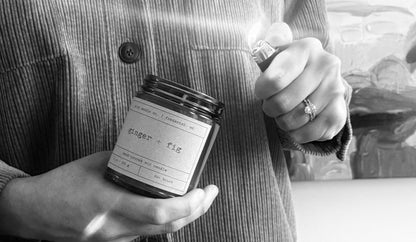 Nutmeg + Juniper Soy Candle: with Festive Clove Scent