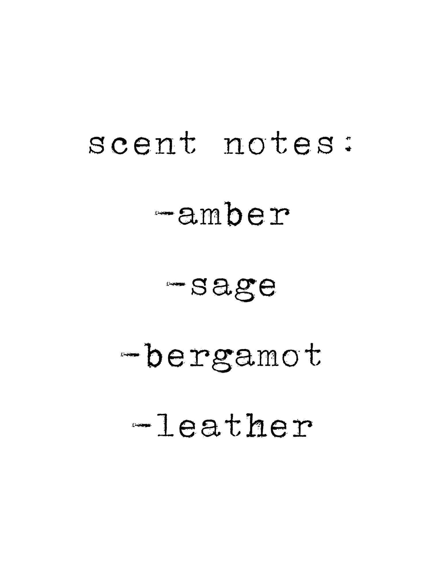 Amber + Sage Soy Candle: with Bergamot, Leather Scent