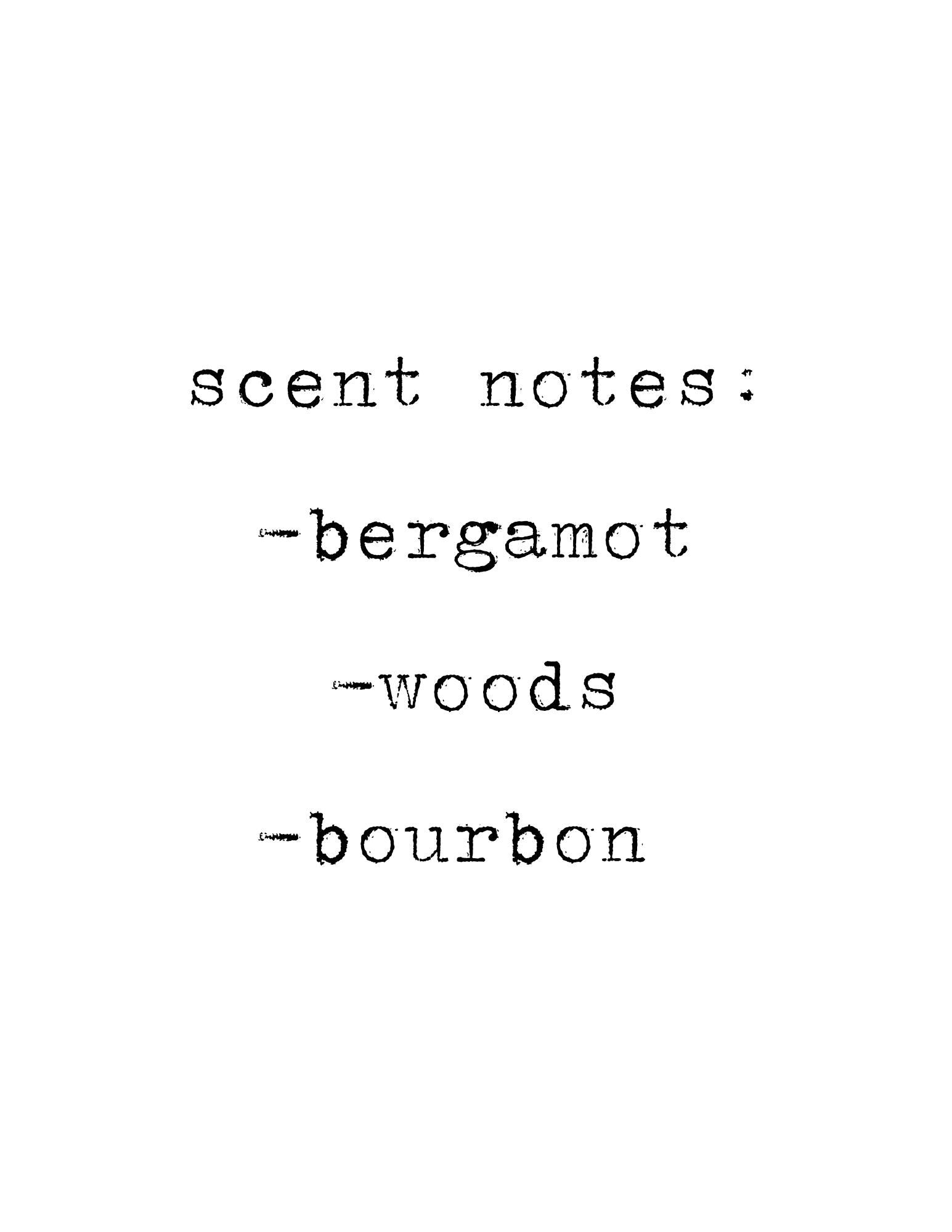 Bergamot Cedar Soy Candle: Bergamot, Woods, Bourbon Scent