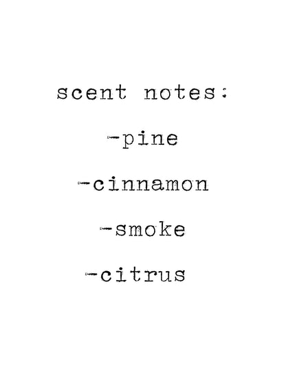 Campfire Soy Candle: Pine, Citrus, Smoke, Cinnamon Scent