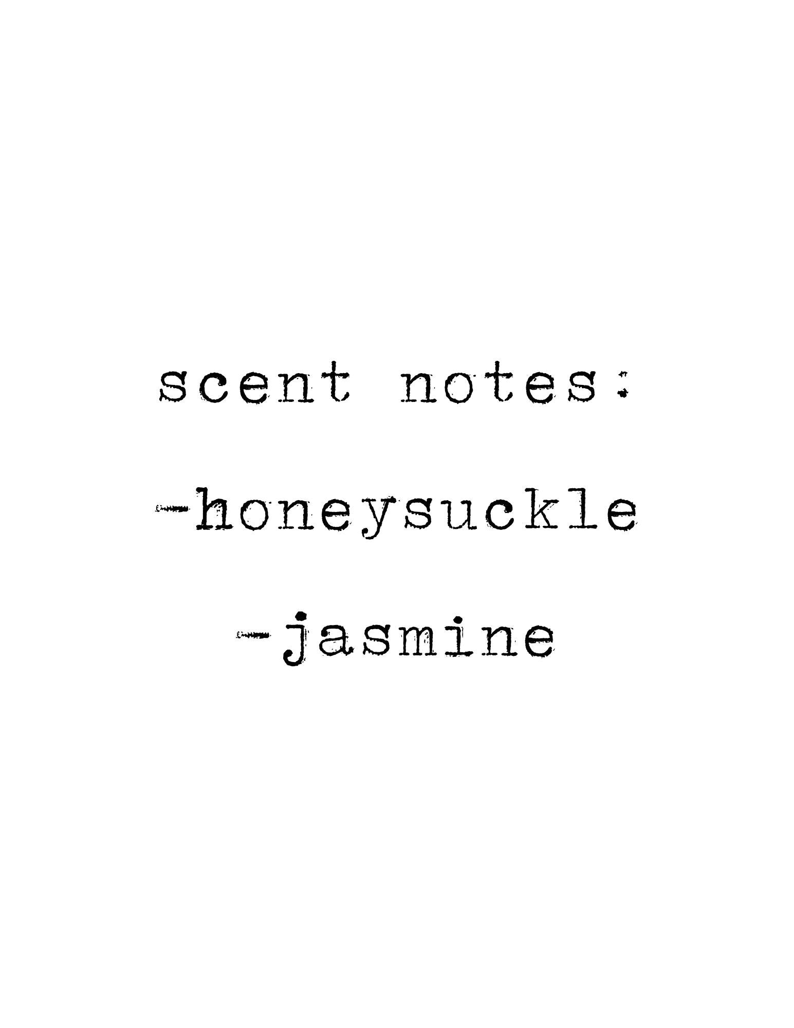 Honeysuckle Soy Candle: Honeysuckle, Jasmine Scent