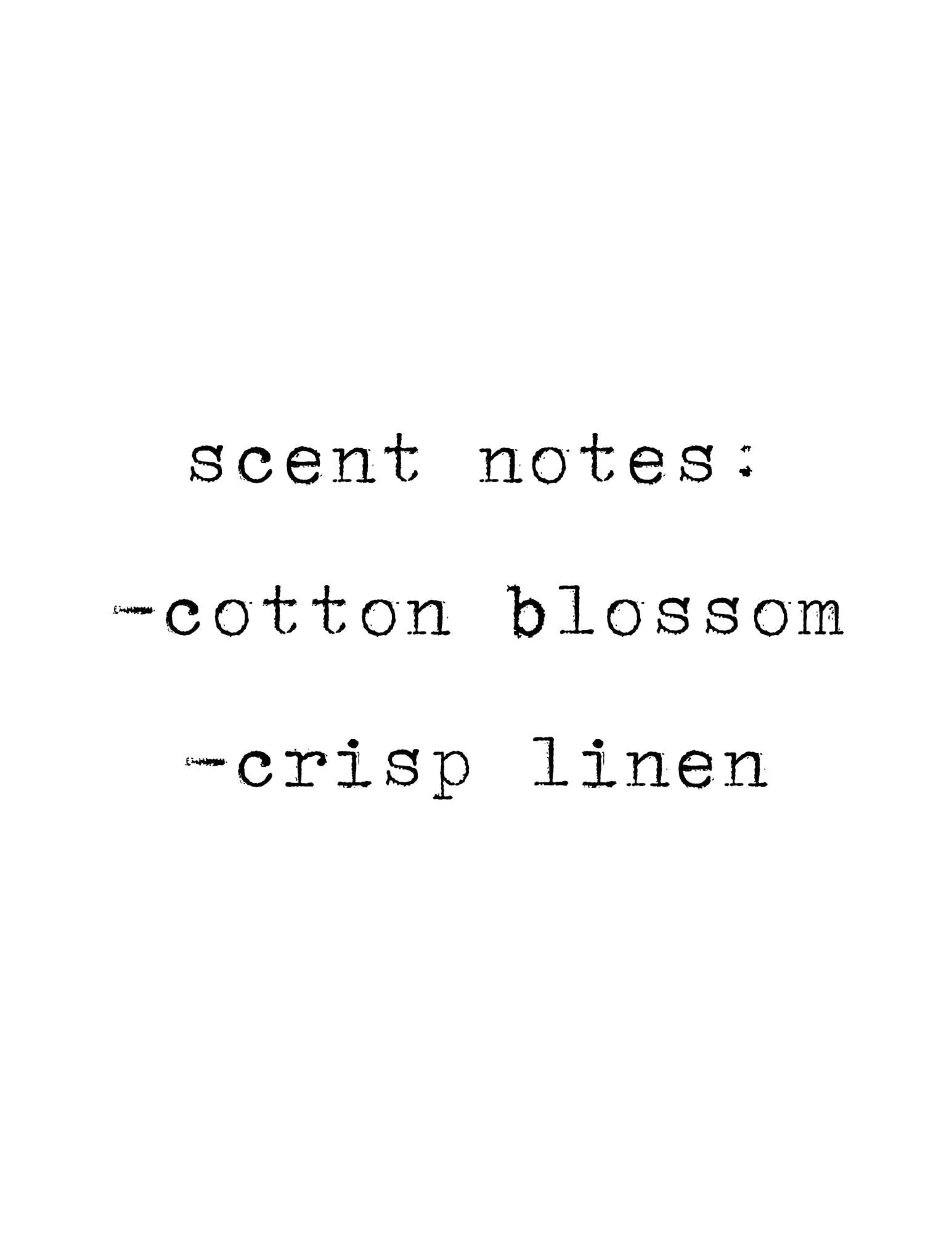 Line-Dried Linen Soy Candle: Cotton Blossom, Crisp Linen Scent