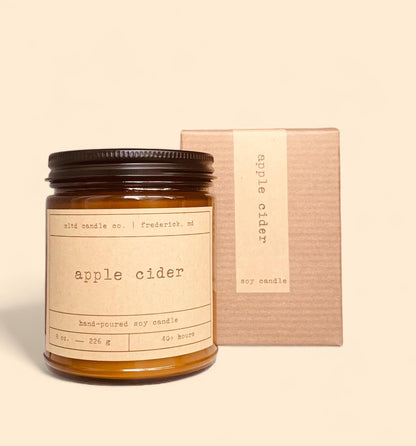 Apple Cider Soy Candle: Apple, Cinnamon, Anise Scent