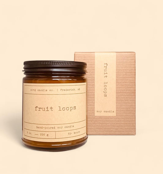 Fruit Loops Soy Candle | Fruity Cereal + Milk Scent