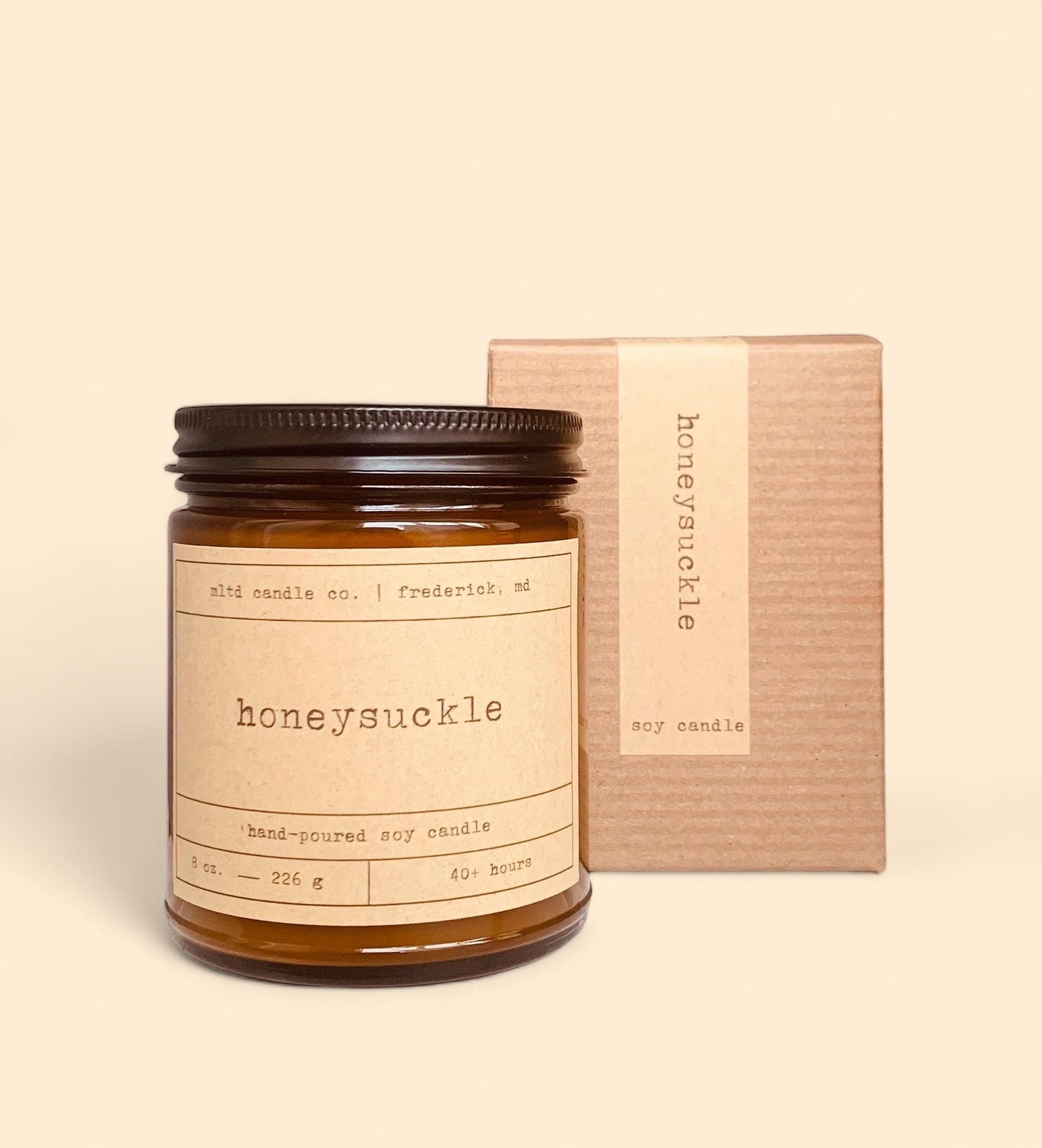 Honeysuckle Soy Candle: Honeysuckle, Jasmine Scent