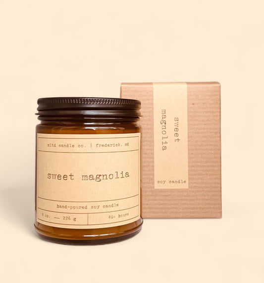 Sweet Magnolia Soy Candle: Magnolia Blossom Scent