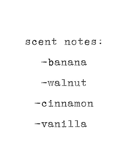 Banana Bread Soy Candle: Banana, Walnut, Cinnamon, Vanilla Scent
