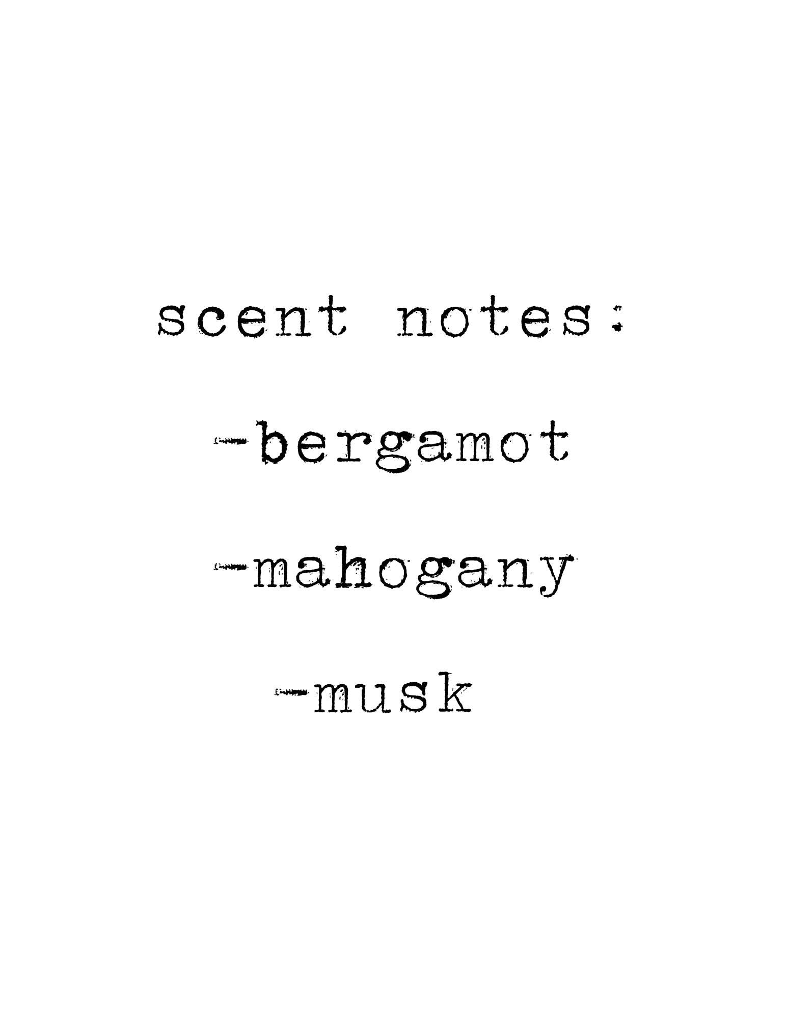Flannel Soy Candle: Bergamot, Mahogany, Musk Scent