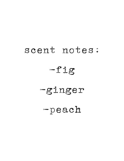 Ginger + Fig Soy Candle | with Peach Scent