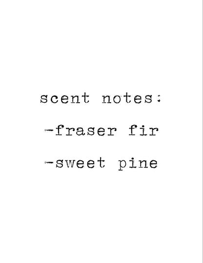 Christmas Tree Soy Candle: Fraser Fir, Sweet Pine Scent