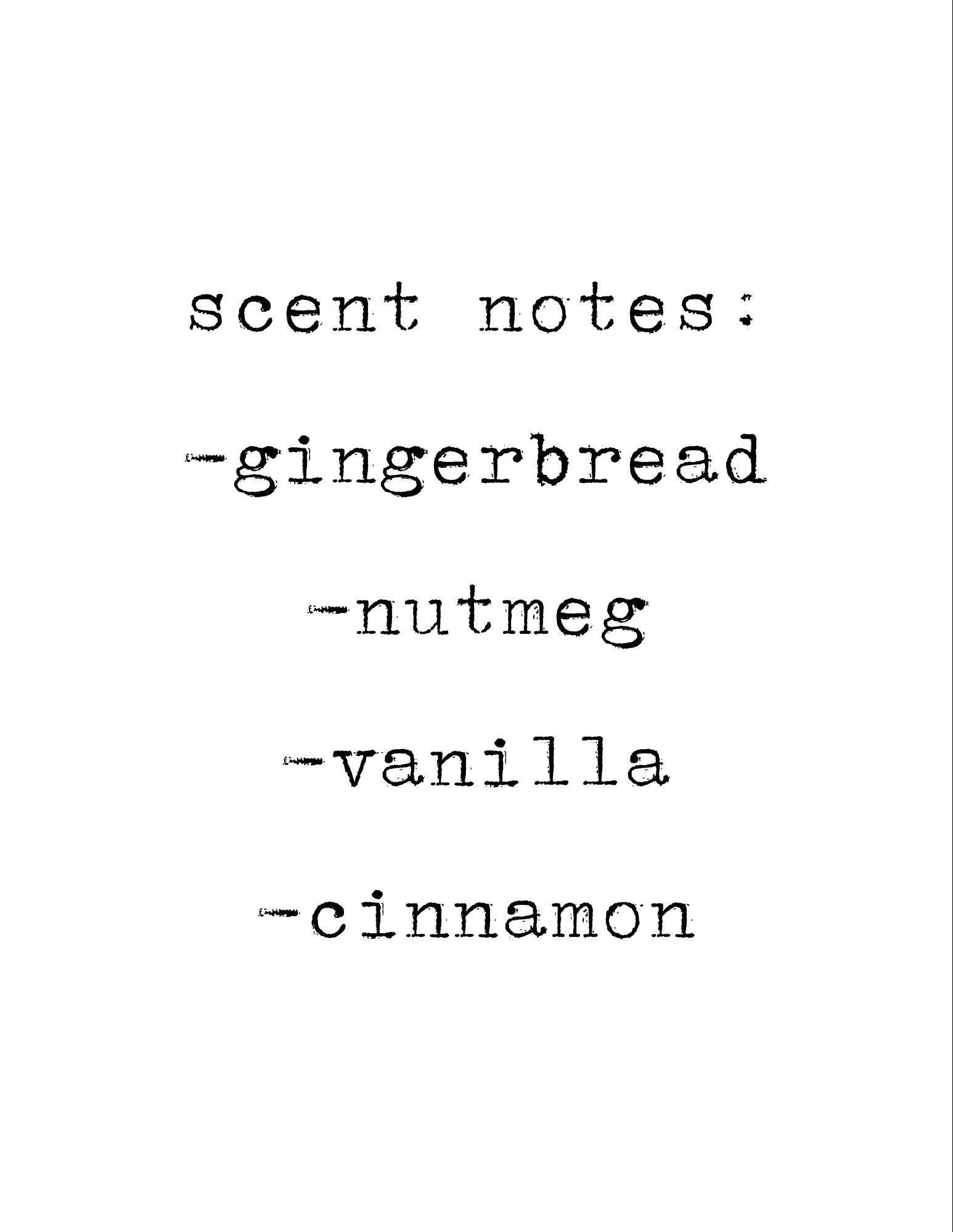 Gingerbread Soy Candle: with Nutmeg, Vanilla, Cinnamon Scent