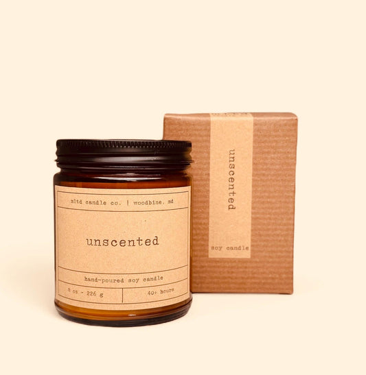 Unscented Soy Candle: Pure, Natural, No Scent