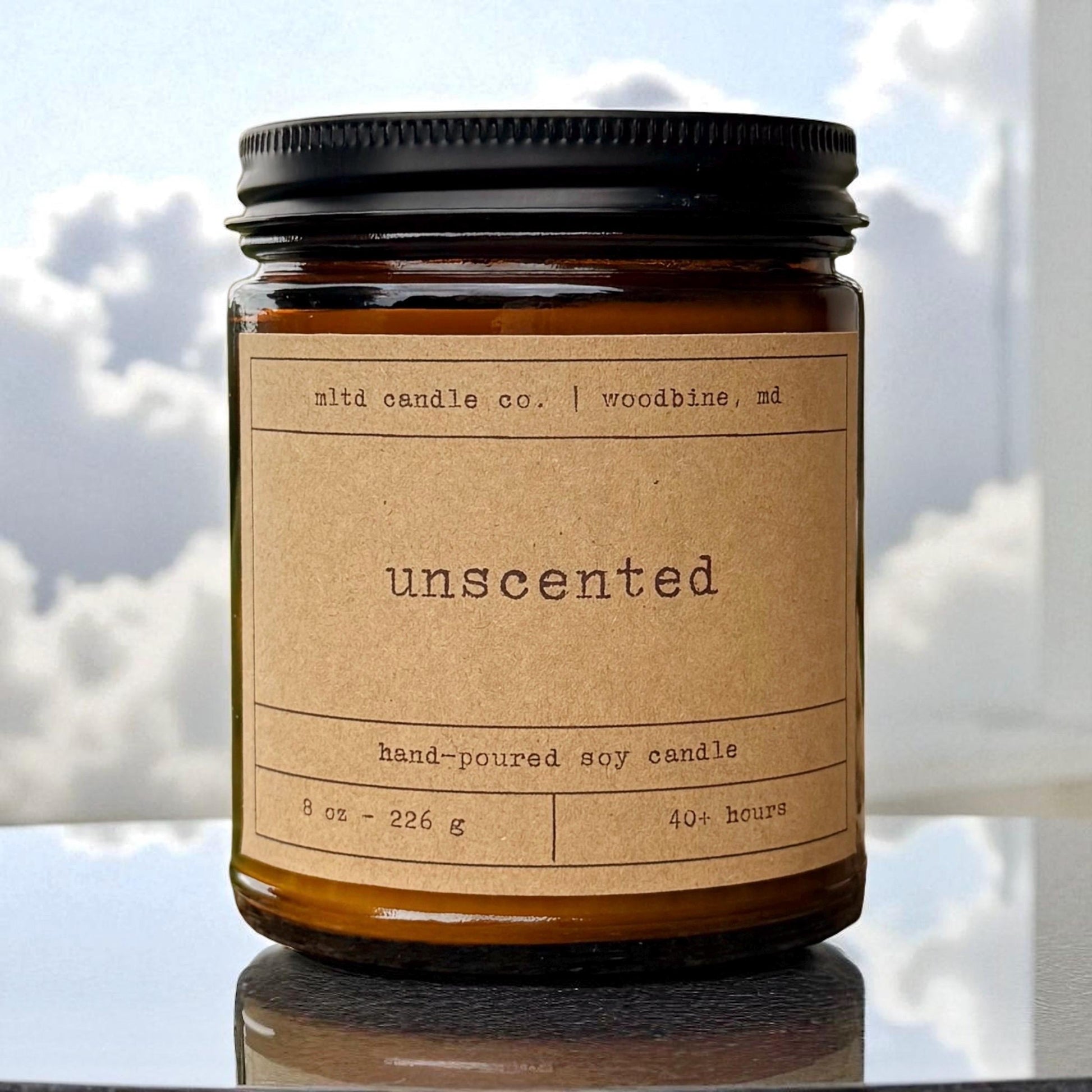 Unscented Soy Candle: Pure, Natural, No Scent