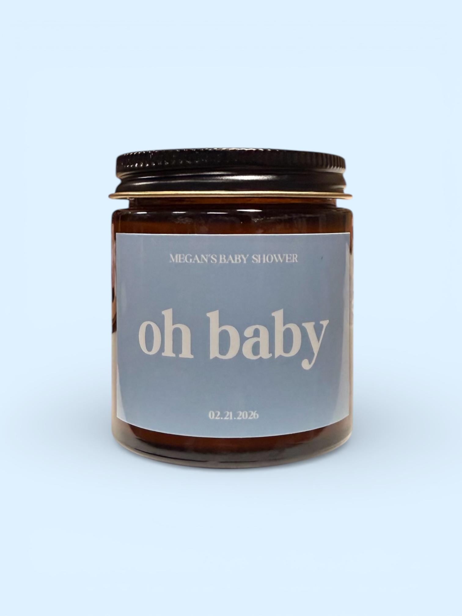 Baby Shower Candle Favors | Soy Candle Jars for Any Occasion | Bridal Shower, Wedding, Party Favors