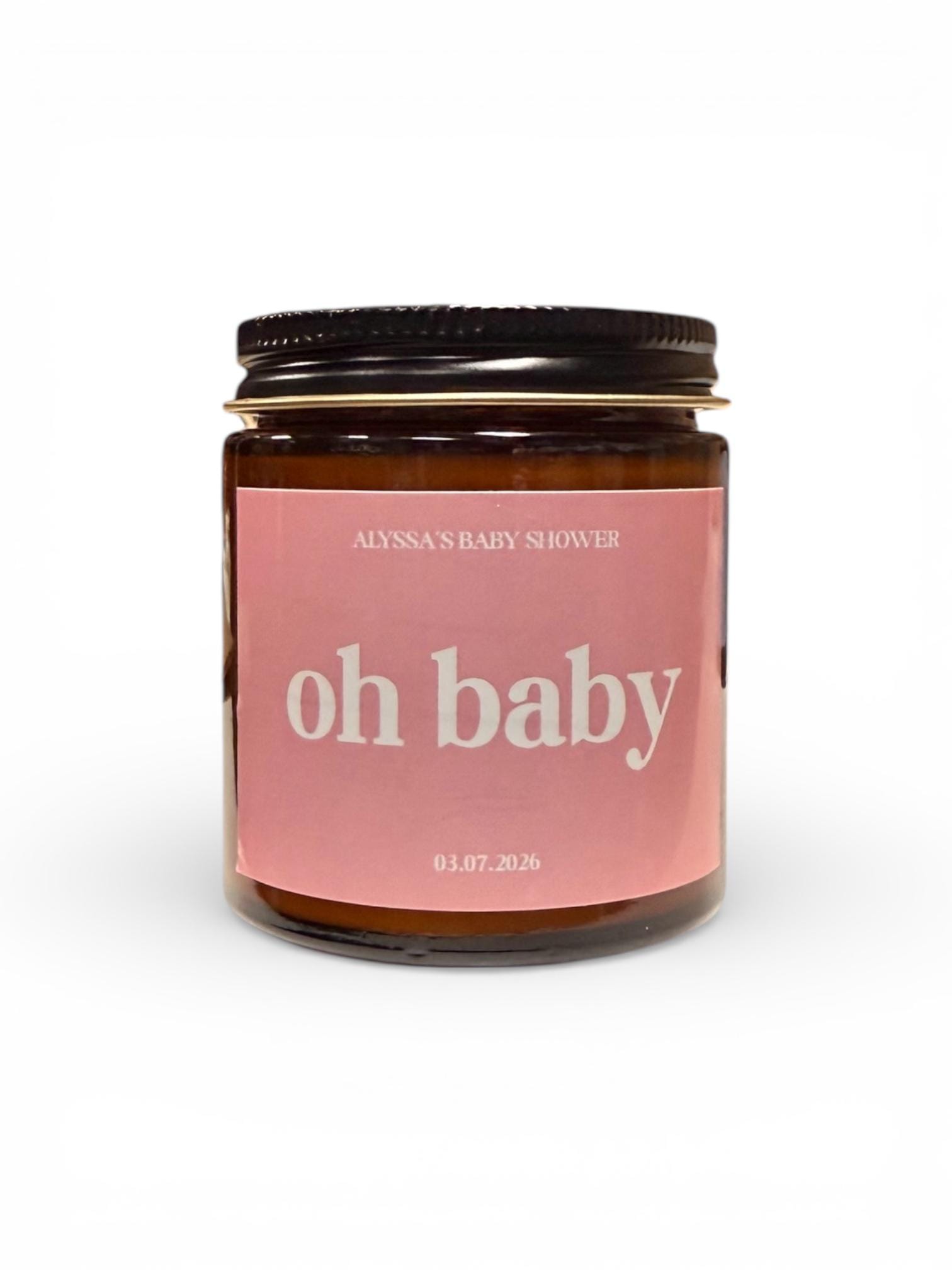 Baby Shower Candle Favors | Soy Candle Jars for Any Occasion | Bridal Shower, Wedding, Party Favors