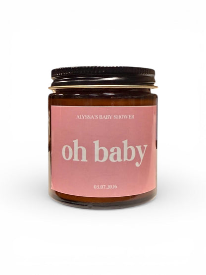 Baby Shower Candle Favors | Soy Candle Jars for Any Occasion | Bridal Shower, Wedding, Party Favors