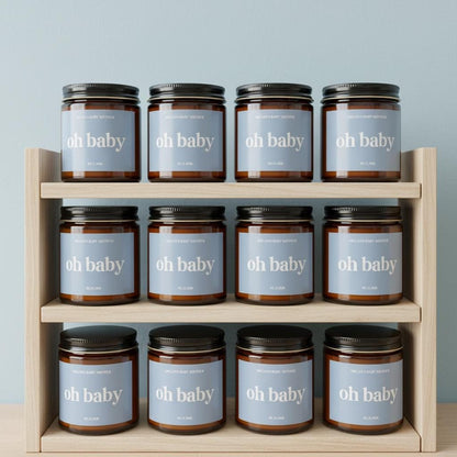 Baby Shower Candle Favors | Soy Candle Jars for Any Occasion | Bridal Shower, Wedding, Party Favors